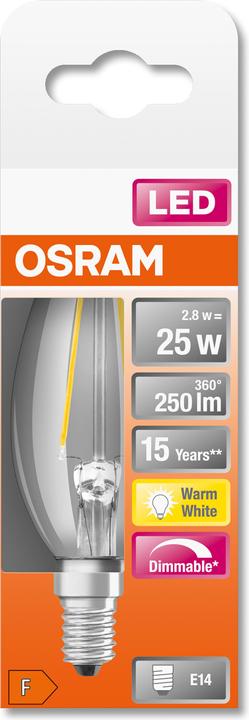 Produktbild Osram Led Retrofit Classic B (E14, 25 W, 250 lm, 1 x, F)