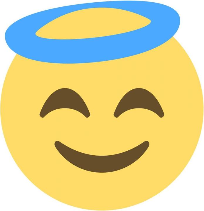 Immagine prodotto Emojione Emoji faccia sorridente con alone (120 x 124 cm)