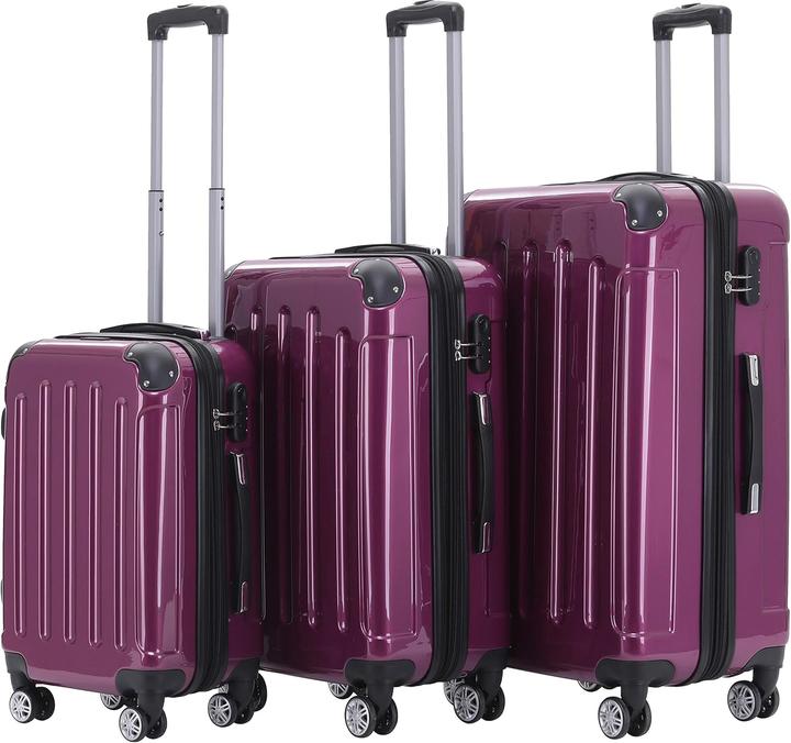 Produktbild Beibye 3-teiliges Hartschalenkoffer Set (115 l, Handgepäck (bis 50l), M (50 - 90l), L (90 - 115l))