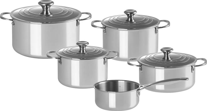 Image du produit Le Creuset 3 plis plus 5 pcs. ensemble de pots (Ensemble de casseroles et de poêles de cuisson, Acier inoxydable)