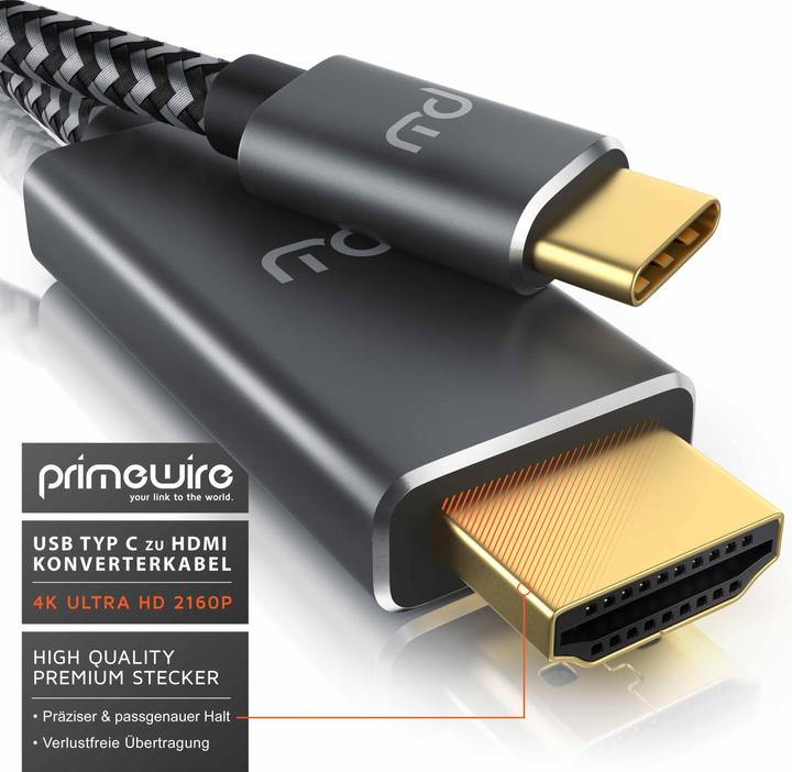 Produktbild Primewire HDMI – USB C (2 m, USB Typ C, HDMI)