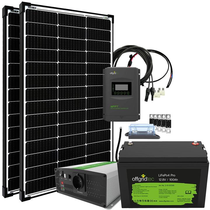 Immagine prodotto Offgridtec ® Sistema solare Autark Pro M 200W - 1500W di potenza AC 100Ah Batteria LiFePO4 (100 W)
