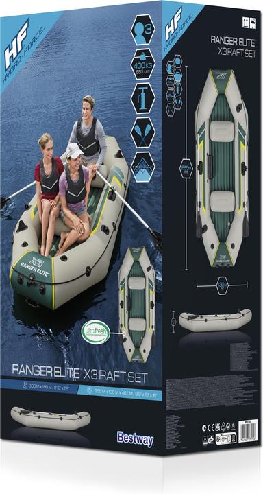 Image du produit Bestway Canot Pneumatique Raft 3 Places Ranger E lite (295 cm, 3 pers.)