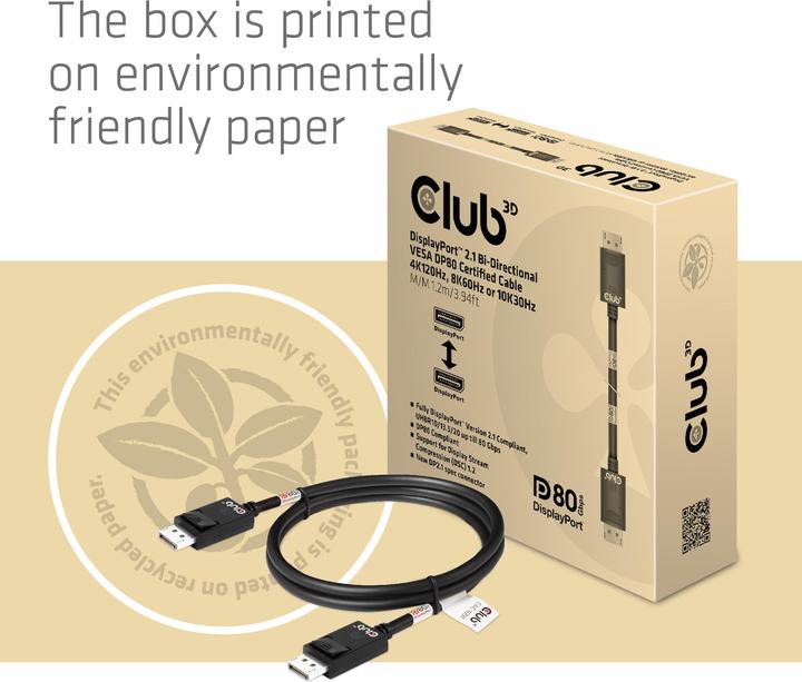 Actual product image Club 3D DisplayPort – DisplayPort (1.20 m, DisplayPort)