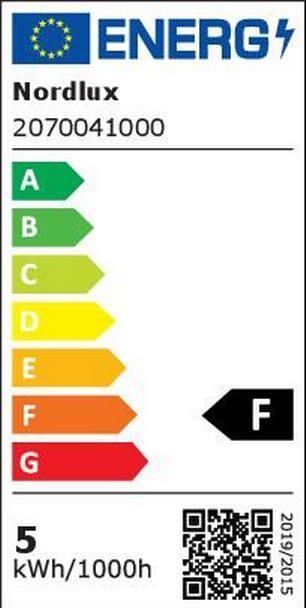 Label énergétique Nordlux illuminants (GU10, 4.50 W, 450 lm, 6 x, F)