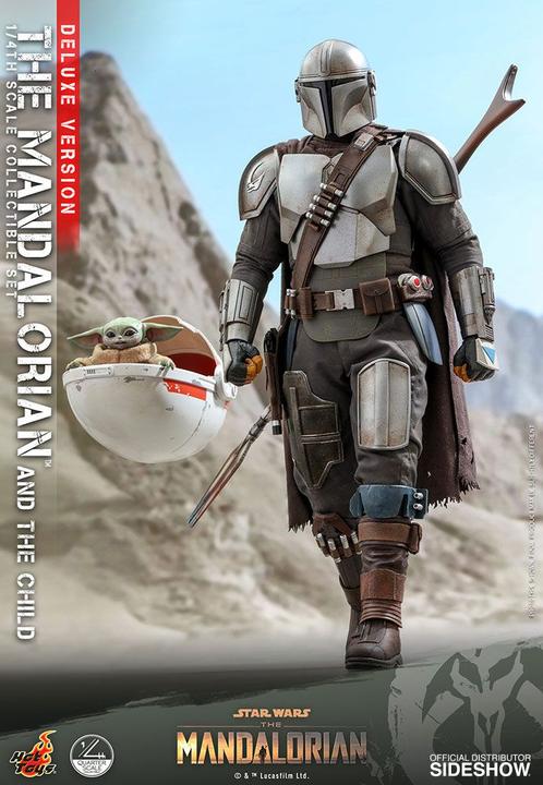 Actual product image Hot Toys Star Wars - The Mandalorian "The Mandalorian & The Child" Deluxe 1/4 Action Figures