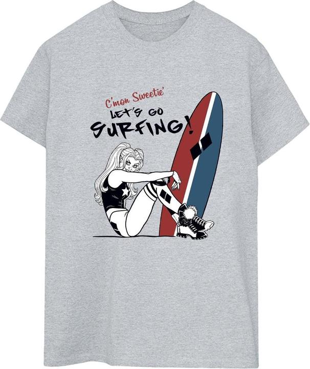 Immagine prodotto Maglietta da donna/ragazzo in cotone Harley Quinn Let's Go Surfing (XL)