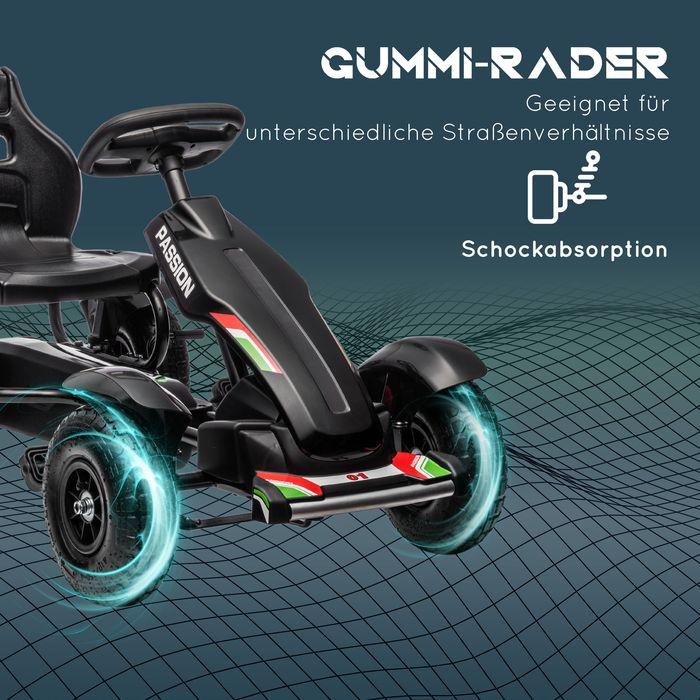 Produktbild Swisshandel24 GoKart, Tretfahrzeug, Tretauto mit Handbremsen, Kinderfahrzeug mit verstellbarem Sitz, Pedal, Kettca