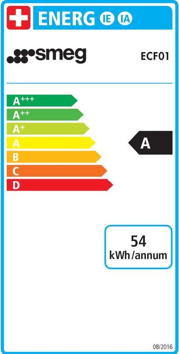 Label énergétique Smeg ECF02WHEU (Prise UE)