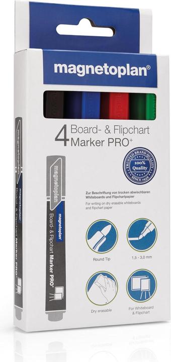Magnetoplan Marcatore Pro (Multicolore, 3 mm, 4 x)
