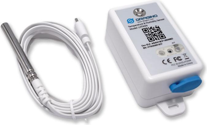 Actual product image Dragino LHT65N E3 LoRaWAN Temperature and Humidity Sensor (Heating actuator)