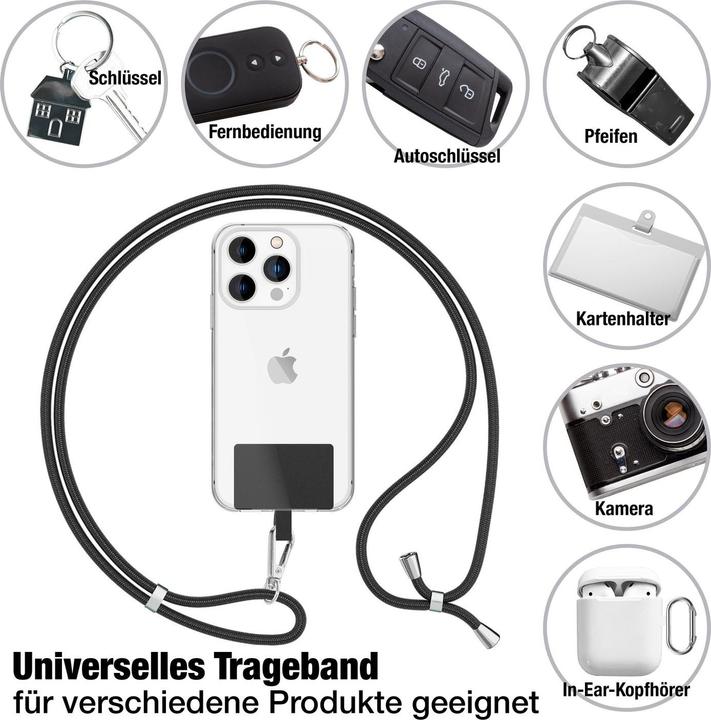 Image du produit Nalia Chaîne universelle pour téléphone portable à porter autour du cou avec pad