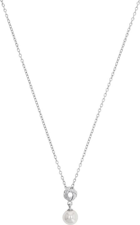 Amor Halsschmuck für Damen, 925 Sterling Silber, Muschelkernperle (Silber 925)