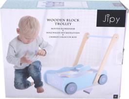 Actual product image Jipy Wooden Trolley With Building Blocks