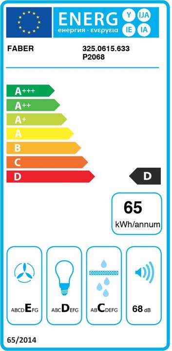 Energy Label Stilo Smart X A60 (Wall hood)