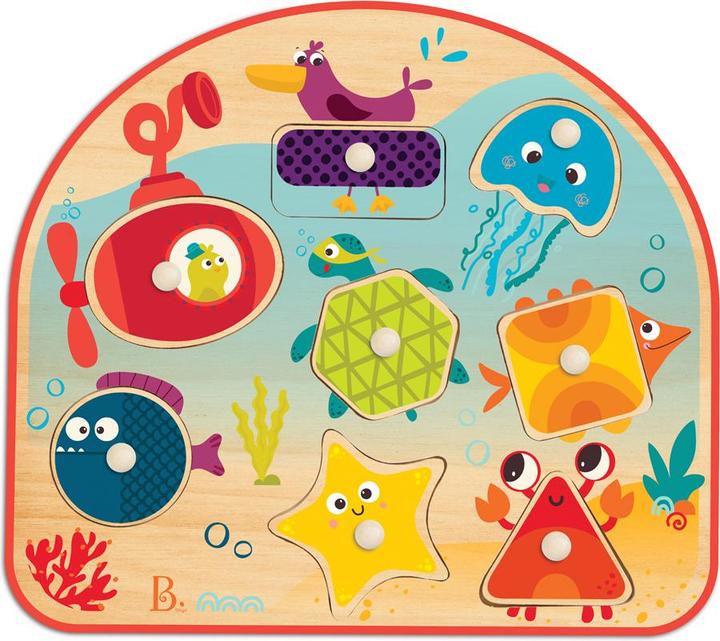 Actual product image B.toys B. Sea Treasures - Wooden Puzzle Sea Animals 8 pieces (8 pieces)