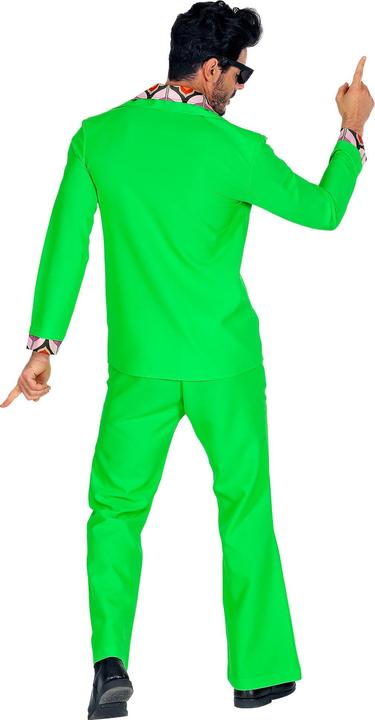 Image du produit Widmann Costume style disco des années 70 avec chemise et pantalon Vert (XL)