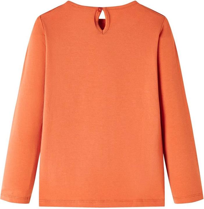 Image du produit VidaXL T-shirt manches longues enfant orange foncé 128,Matière : 95 (128)