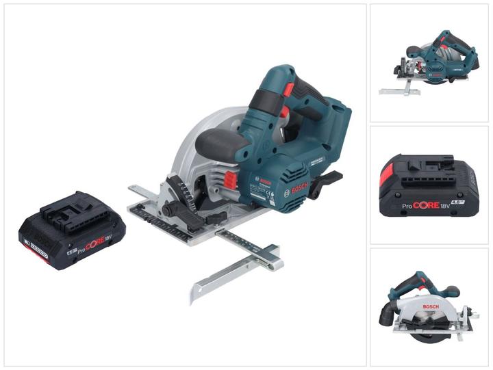Actual product image Bosch Professional Bosch GKS 18V-57-2 Professional cordless portable circular saw 18 V 165 mm brushless + 1x ProCORE