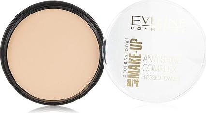 Actual product image Eveline Art Makeup Anti-Shine Complex Pressed Powder Mattifying Mineral Custard From Silk 34 (Medium Beige)