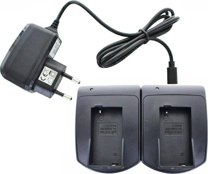 Immagine prodotto AccuCell Caricatore rapido e batteria 2x adatta per il Sennheiser BA2015 (Accumulatore di carica elettrica)