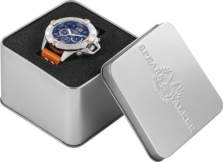 Produktbild Spears & Walker Quarzuhr Varus II Echtleder Cognac - 34106 (Chronograph, 49 mm)
