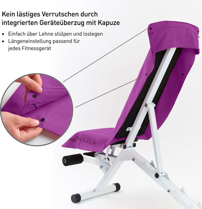 Image du produit Fit-Flip Fitnesshandtuch Mikrofaser mit Reissverschlusstasche 130x48cm (130 x 48 cm)