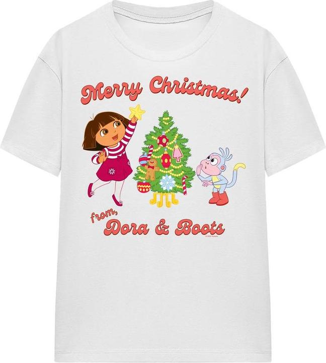 Dora The Explorer Happy Holidays TShirt (S)