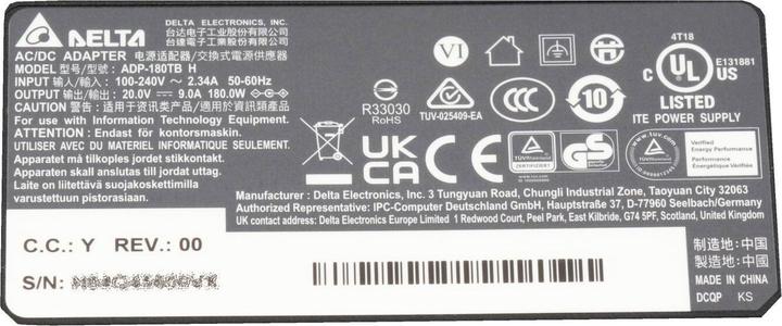 Valori nutrizionali e ingredienti Delta ADP-180TB HY (180 W)