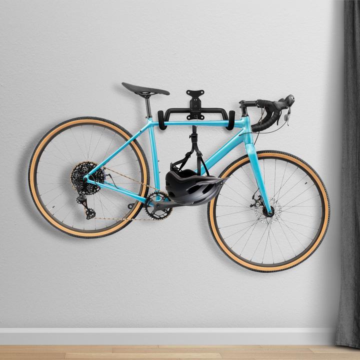Actual product image Maclean Fahrrad-Wandhalterung horizontal Stahl max. Belastung 30kg MC-484
