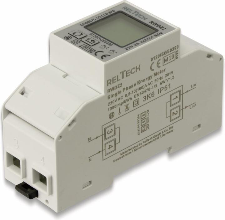 Image du produit Reltech Compteur d'énergie CA RWZD2-MID 100 A, affichage numérique