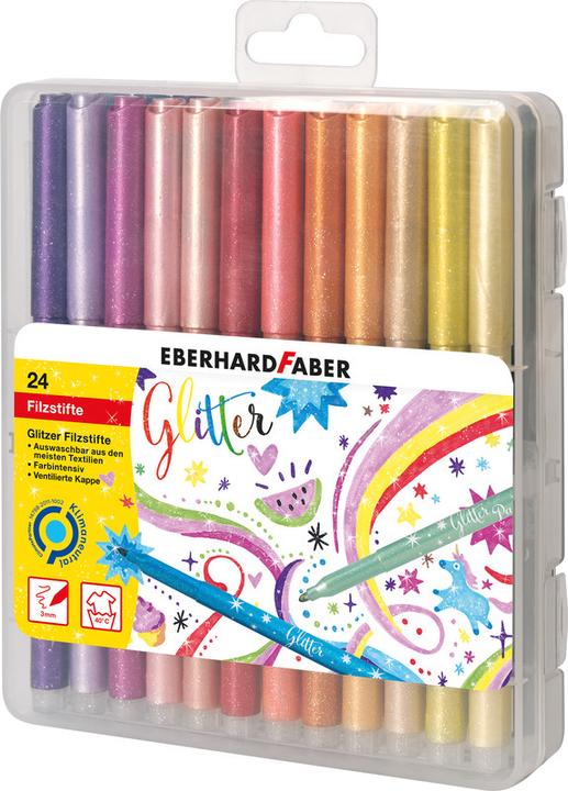 Actual product image EberhardFaber Fibre pen Glitter (Multicoloured, 24 x)