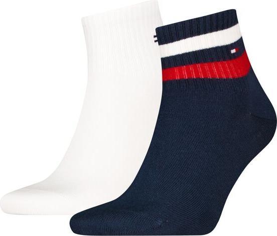 Tommy Hilfiger Socken Söckchen 2P Weiss/Marine (2er Pack, 39 - 42)