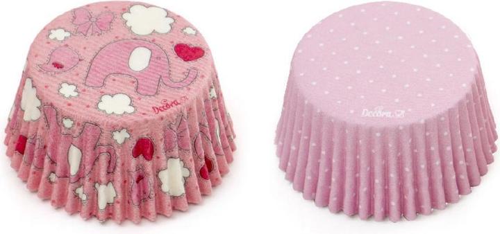 Immagine prodotto Decora SAGOME DI CARTA ELEFANTE E POIS ROSA 50 X 32 MM 36 PEZZI. (5 cm)