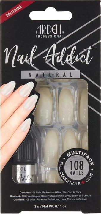 Ardell Nail Addict - Natural Ballerina Multipack (Kunstnägel, Weiss)