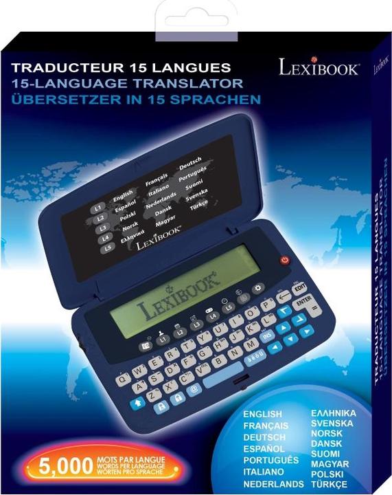 Actual product image Lexibook Electronic Pocket Translator (NTL1570) (Spanish, Italian, Portuguese, English, German)