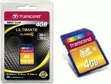 Actual product image Transcend SDHC 200x (4 GB, SDHC, U1, UHS-I)