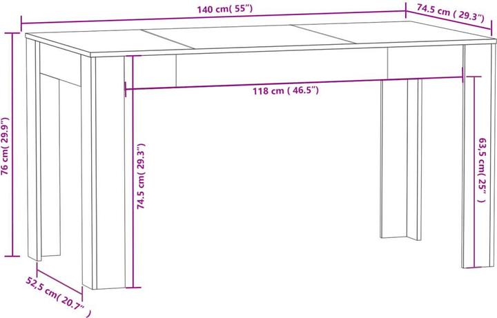 Image du produit VidaXL Georgie (140 x 74.5 x 76 cm)