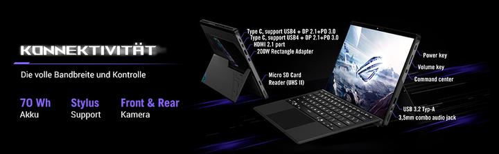 Image du produit ASUS ROG Flow Z13 (13.39", AMD Ryzen AI Max+ 395, 32 Go, 1000 Go, DE)