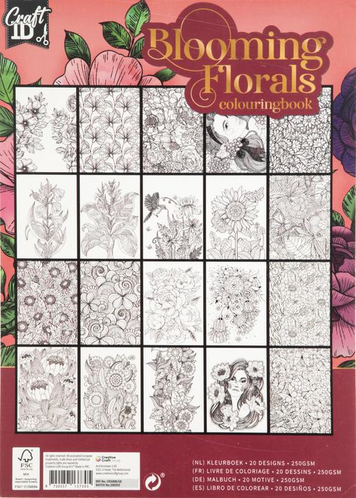 Produktbild Legind Craft Sensations - Colouring book A4 - Florals (CR5008/GE)
