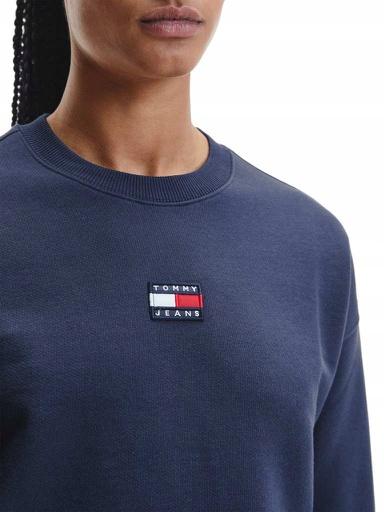 Actual product image Tommy Hilfiger Ladies Tjw Tommy Center Badge Crew Sweatshirts, Twilight Navy, XS (XS)