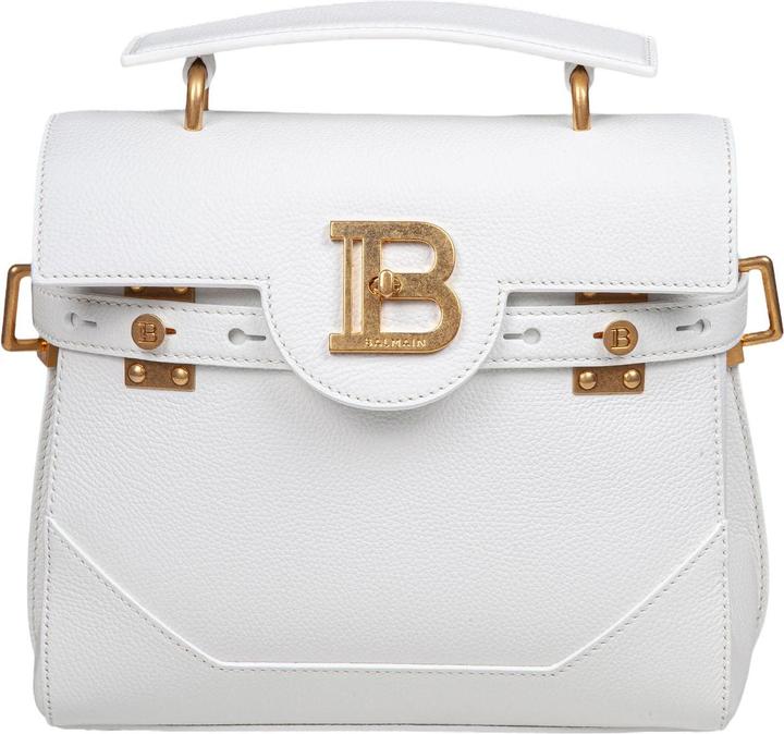 Produktbild Balmain b-buzz 23 bag in grained leather white color