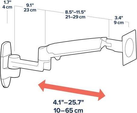 Actual product image Ergotron LX Monitor Arm (Wall, 32")