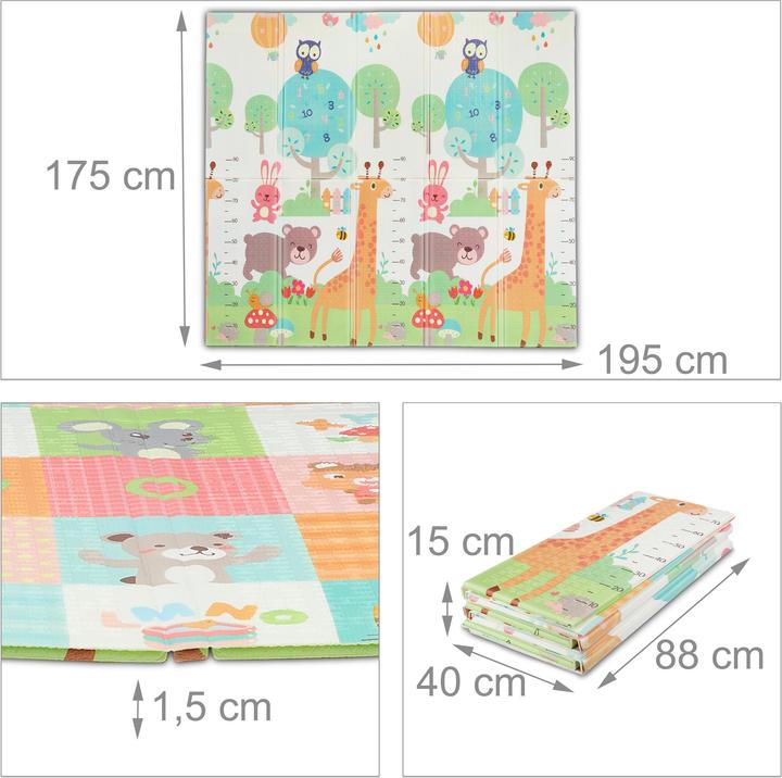 Immagine prodotto Relaxdays Animali (195 x 175 x 1,5 cm)