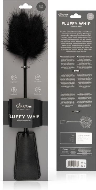 Produktbild Fetish Collection Flauschiger Kitzler und Peitsche in einem Schwarz
