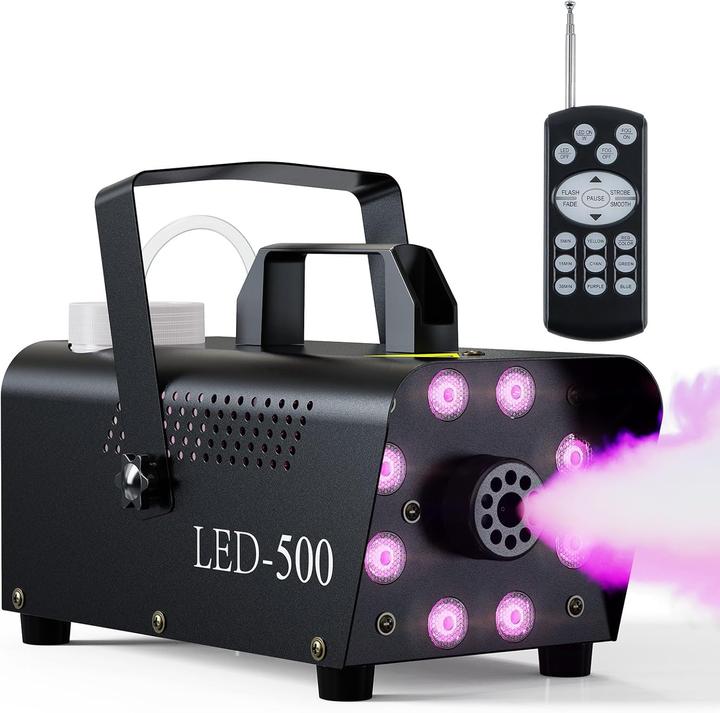 Motorenbau Nebelmaschine mit LED & Fernbedienung