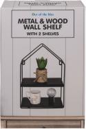 Actual product image Ootb Metal/wood wall shelf with 2 shelves