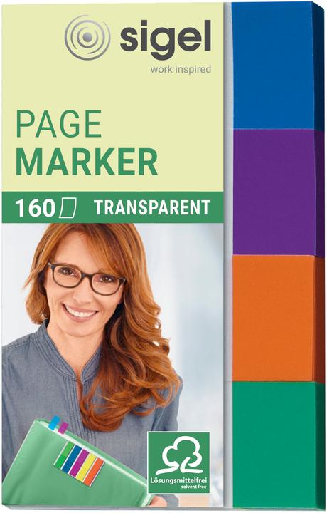 Produktbild Sigel Haftnotizen Transparent (20 x 50 mm)