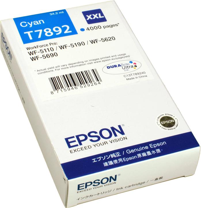 Actual product image Epson T7892 DuraBrite Ultra (C)