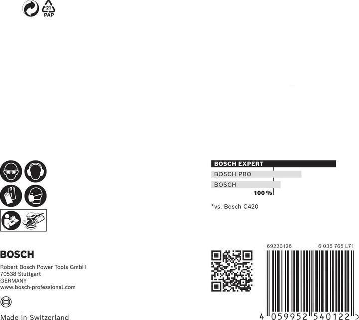 Actual product image Bosch Professional Zubehör Expert M480 sanding net for random orbital sander, 125 mm, G 150, 5 pieces (150)